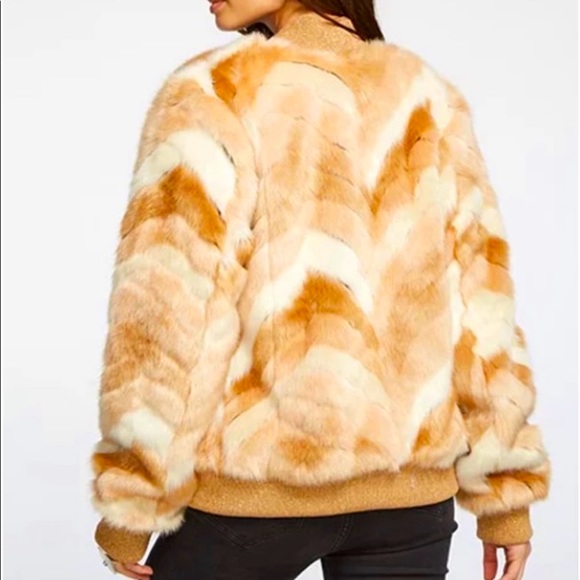 Chaser Jackets & Blazers - Chaser Bomber Faux Fur Jacket